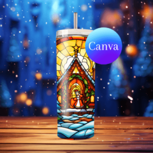 Christmas Rotating tumbler mockup