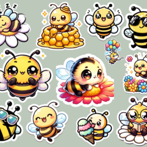 Kawaii Cute Bee Stickers