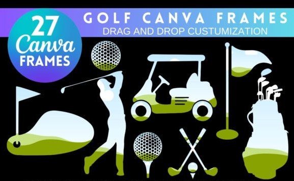 Golf Customizable Canva Frames