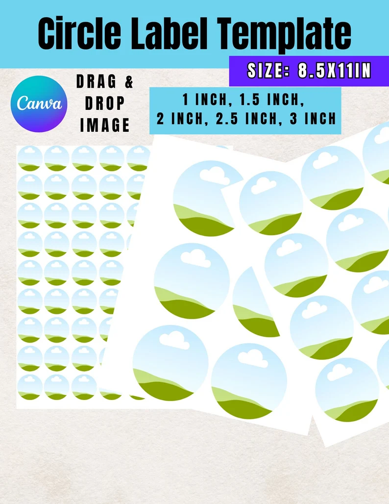 Circle/Oval Sticker Template