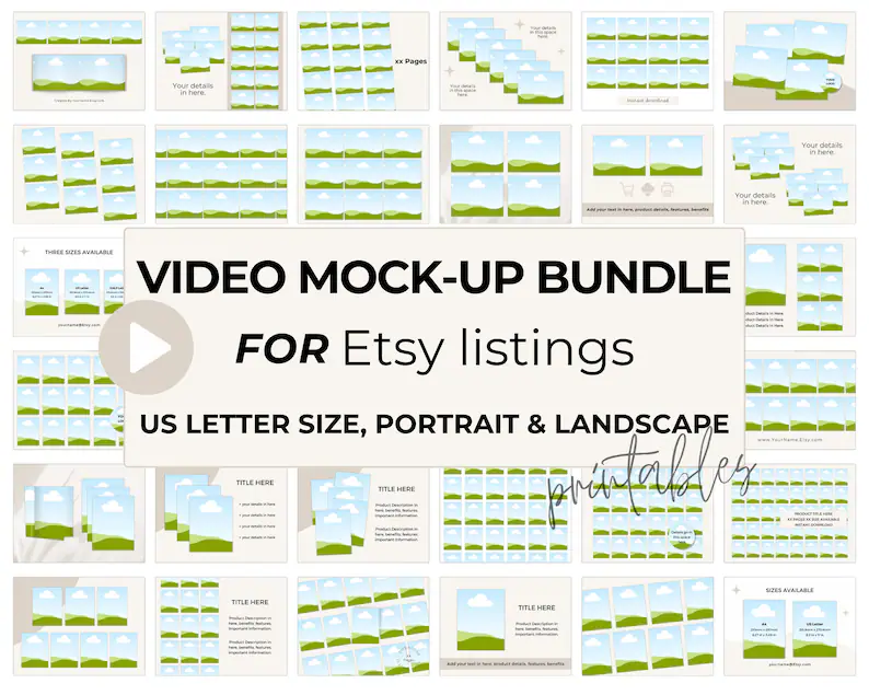 LISTING MOCK-UP VIDEO TEMPLATE (ETSY SIZE)