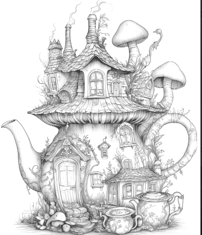 222 Teapot Fairy House