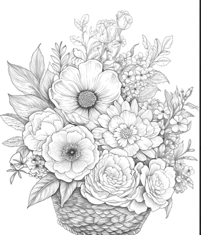 243 Baskets with flowers