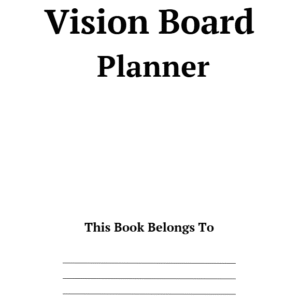Vision Board Planner Canva