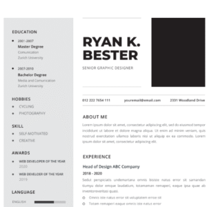 Professional CV Resume Vol.34