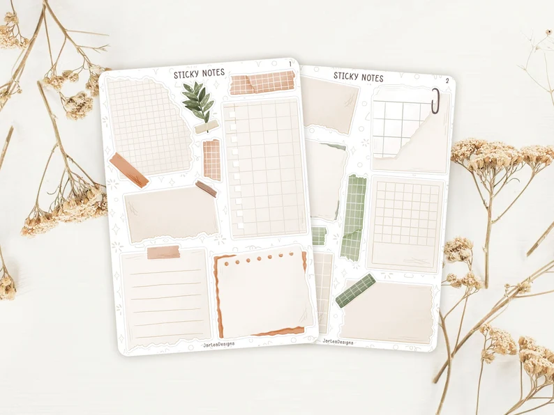 sticker notes-sticker sheets