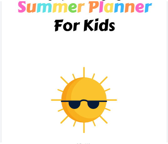 summer planner for kids