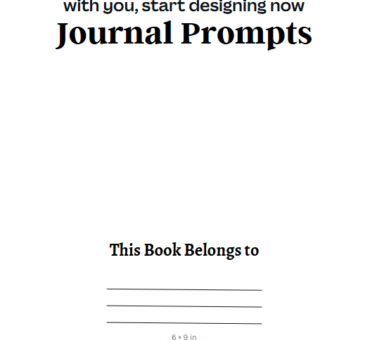 Journal Prompts