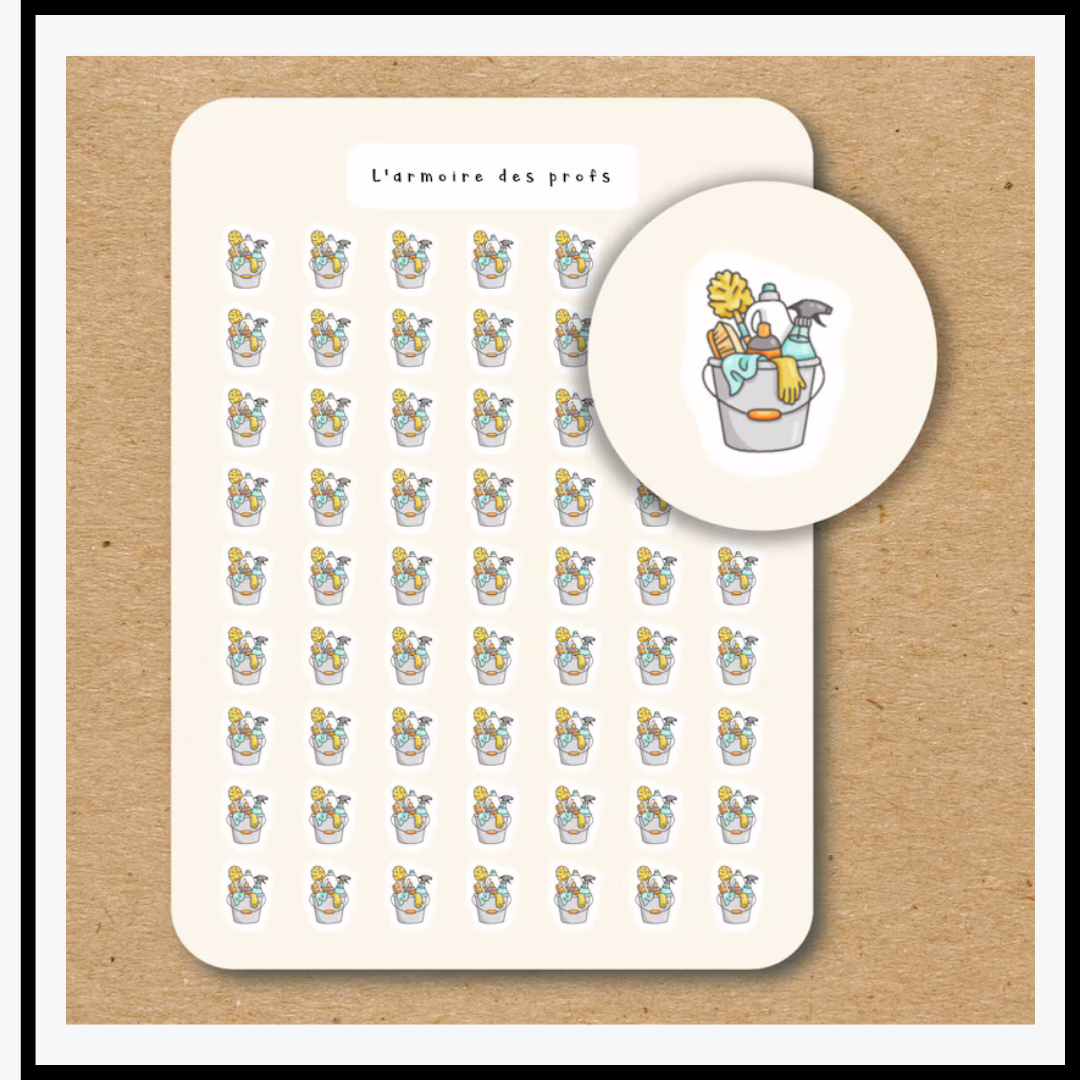 CLEANING ICON-STICKER