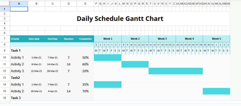 Daily Schedule Gantt Chart.xlsx