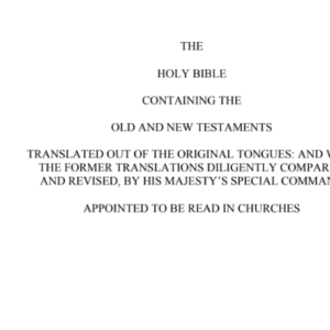 Holy Bible Pure Cambridge Edition