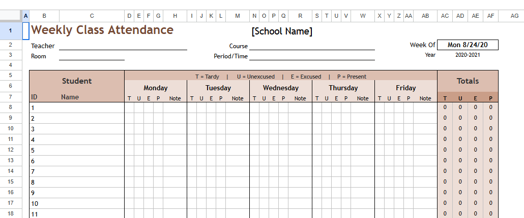 class attendance weekly.xlsx