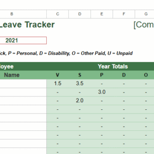 employee leave tracker.xlsx