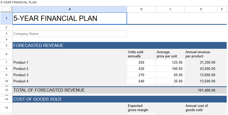 year financial plan.xlsx