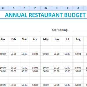 Annual Restaurant Budget Worksheet.xlsx
