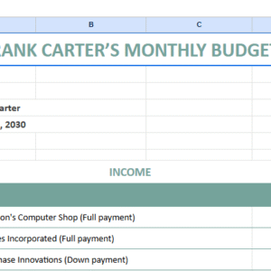 Free Sample Freelance Budget Template.xlsx