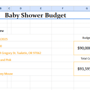 baby shower budget template.xlsx