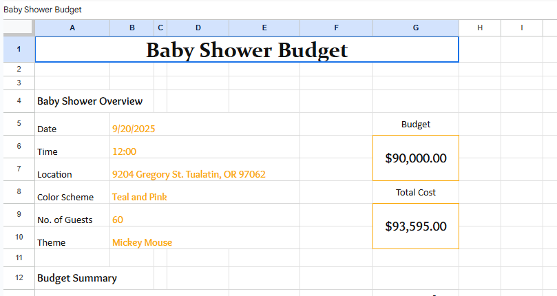 baby shower budget template.xlsx