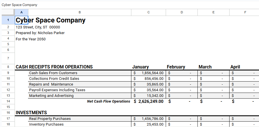 Free Cashflow Planning Template.xlsx
