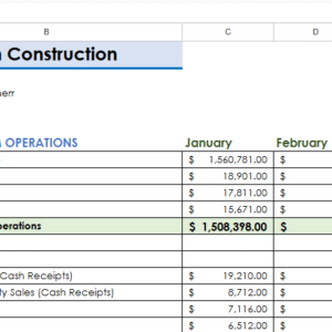 Free Home Remodeling Cash Flow Planner Template.x