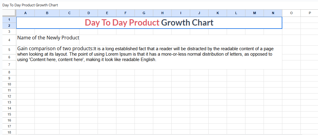 Day To Day Product Growth Chart.xlsx
