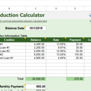debt reduction calculator.xlsx
