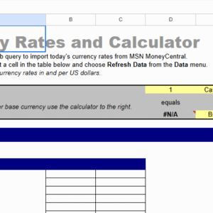 Currency Rates and Calculator.xlt