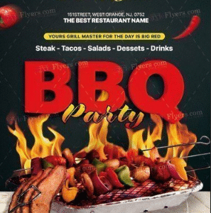 BBQ PSD Flyer Template