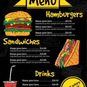 Fast Food Menu