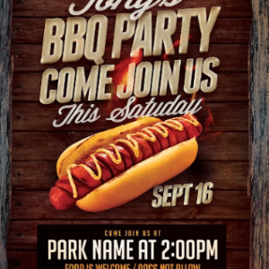 Tony BBQ Party Flyer