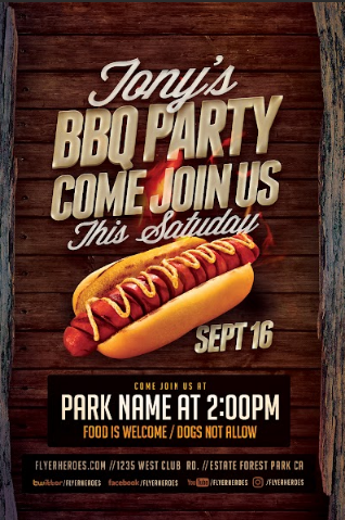 Tony BBQ Party Flyer