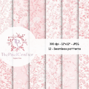 12 Floral Seamless Vector Pattern