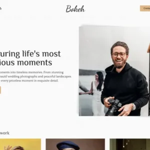 elements bokeh photography portfolio theme