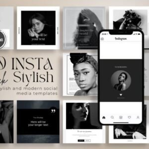 Black White Social Media Template