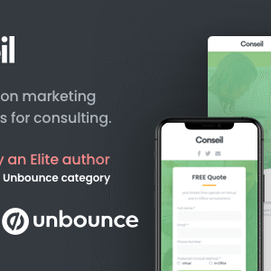 elements conseil consulting business unbounce template