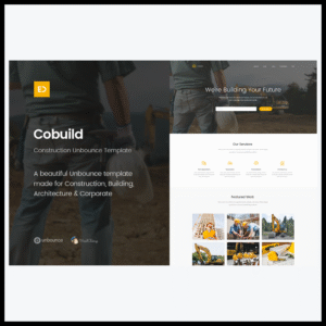 elements cobuild unbounce construction landing page