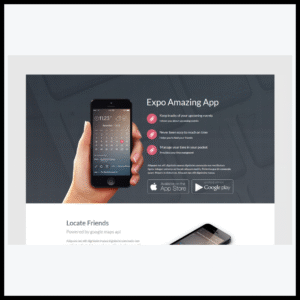 elements expo unbounce product landing page
