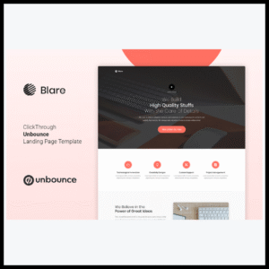 elements blare unbounce landing page template