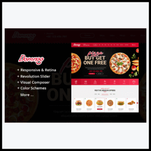 elements domnoo pizza restaurant wordpress theme